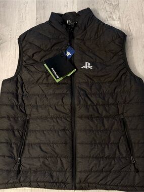 Sony Black PlayStation Quilted Puffer Vest
